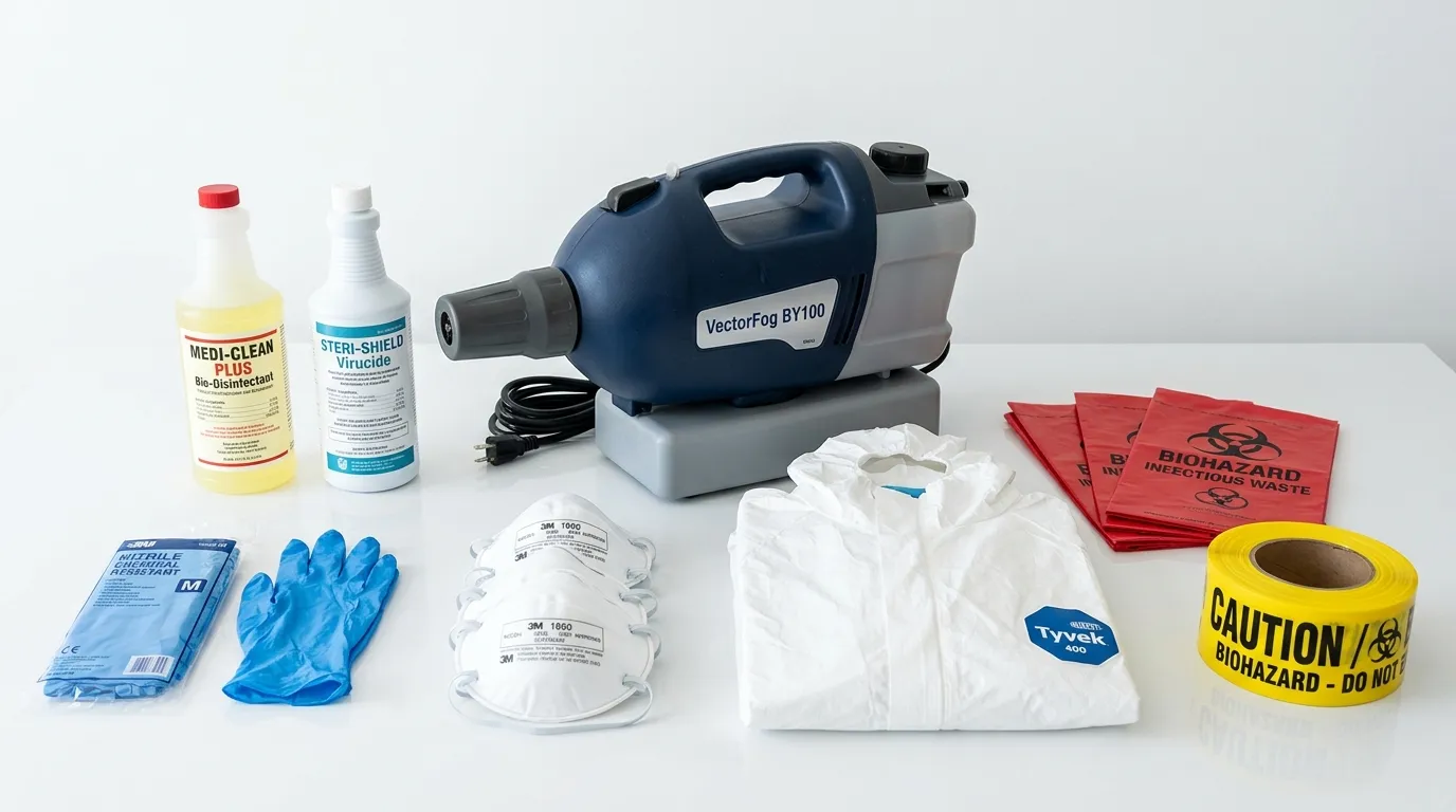 Professional biohazard remediation crew working in Kapolei